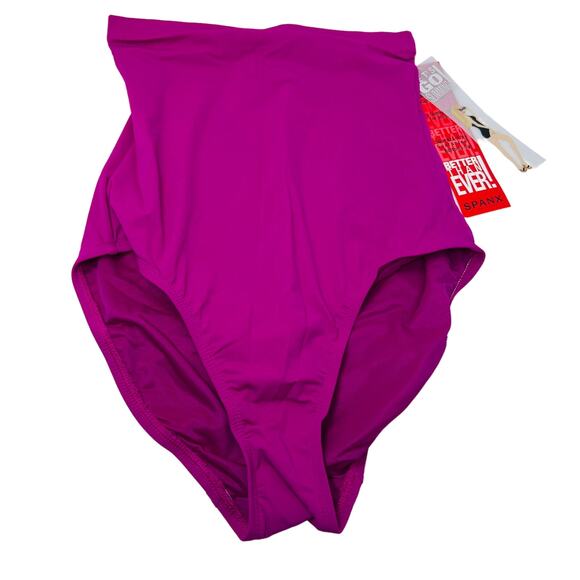 NEW! Spanx High Rise Swim Bottoms Berry Beach Shapewear Slimming - 6 - Picture 1 of 4